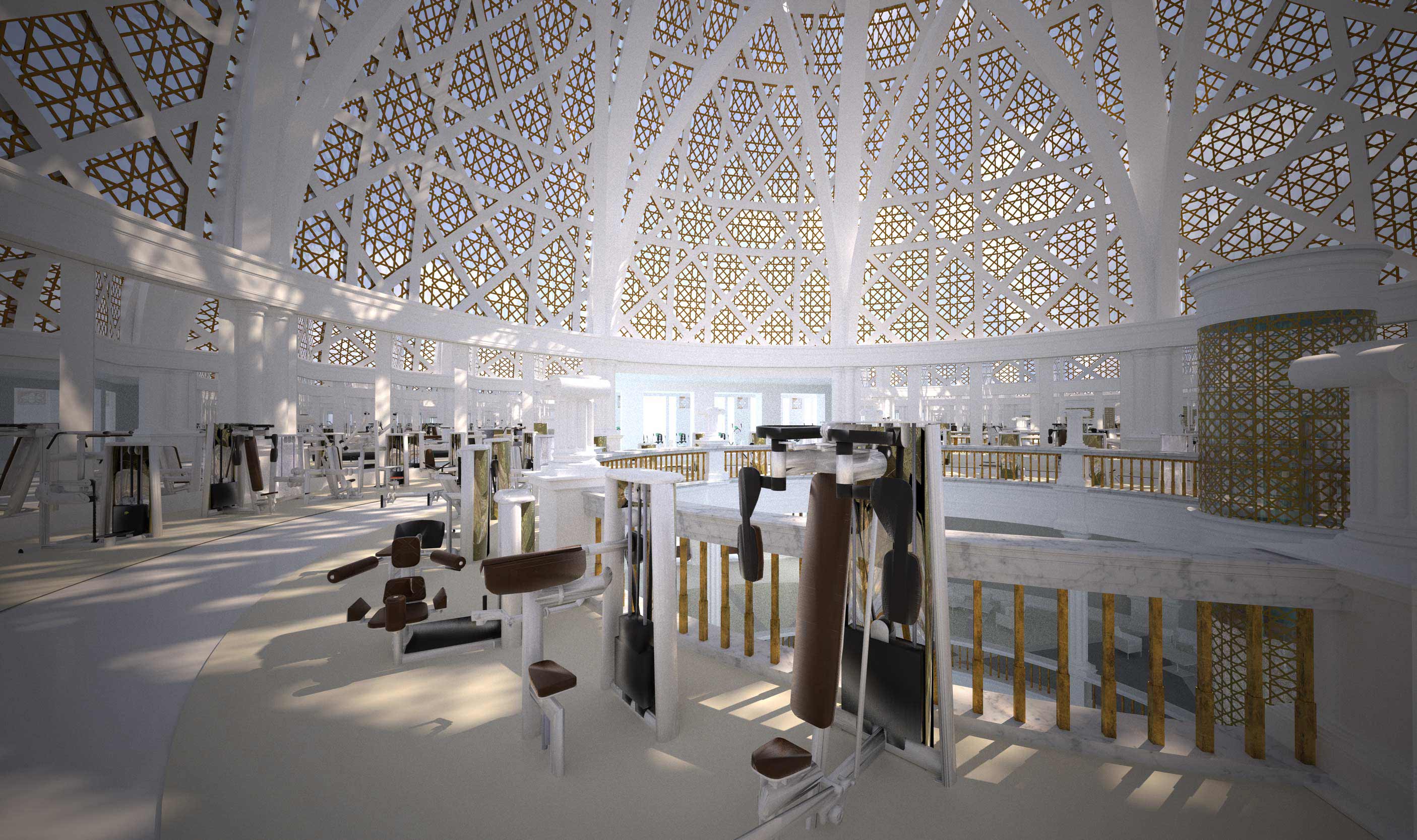 Die Glaskuppel ernöglichts das Trainieren unter (fast) freiem Himmel Die Glaskuppel ermöglicht das Trainieren unter (fast) freiem Himmel.