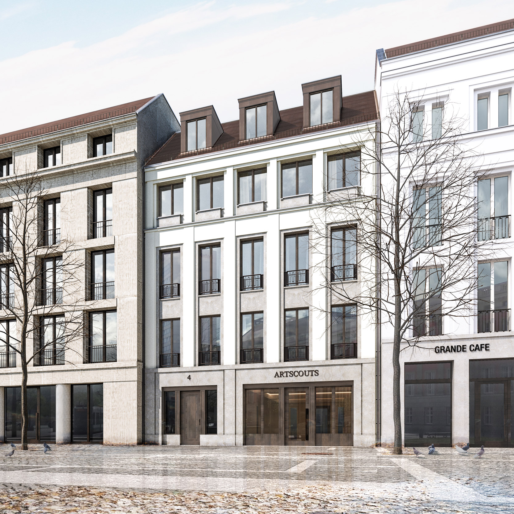 Neubau städtisches Wohnhaus am Steubenplatz - NEUE MITTE POTSDAM Neubau eines städtischen Wohnhauses am Steubenplatz - NEUE MITTE POTSDAM